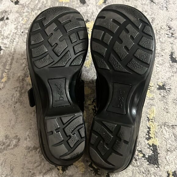 b.o.c. black textured leather mule clogs size 8 - Picture 4 of 5